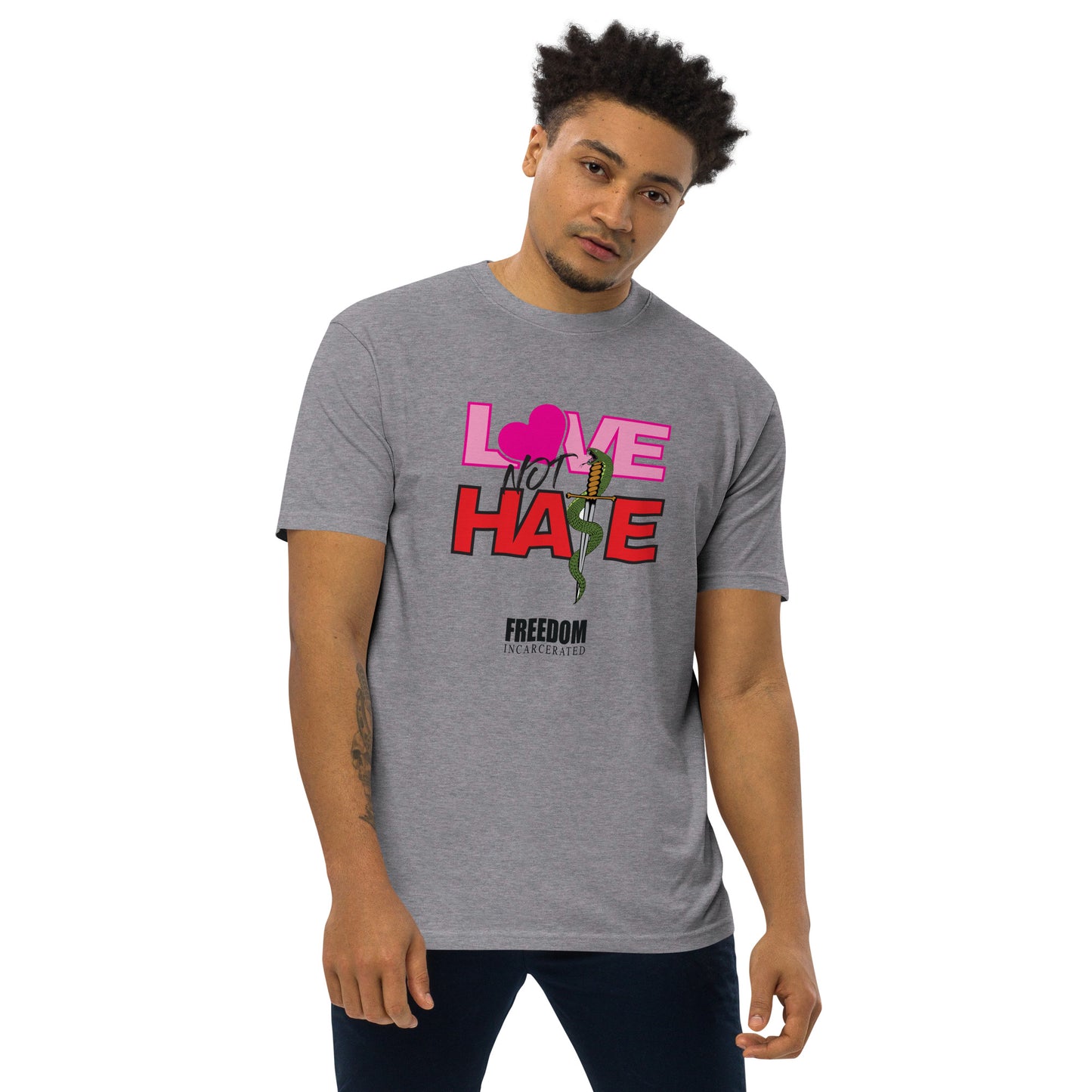Freedom Incarcerated Love not Hate T Shirt