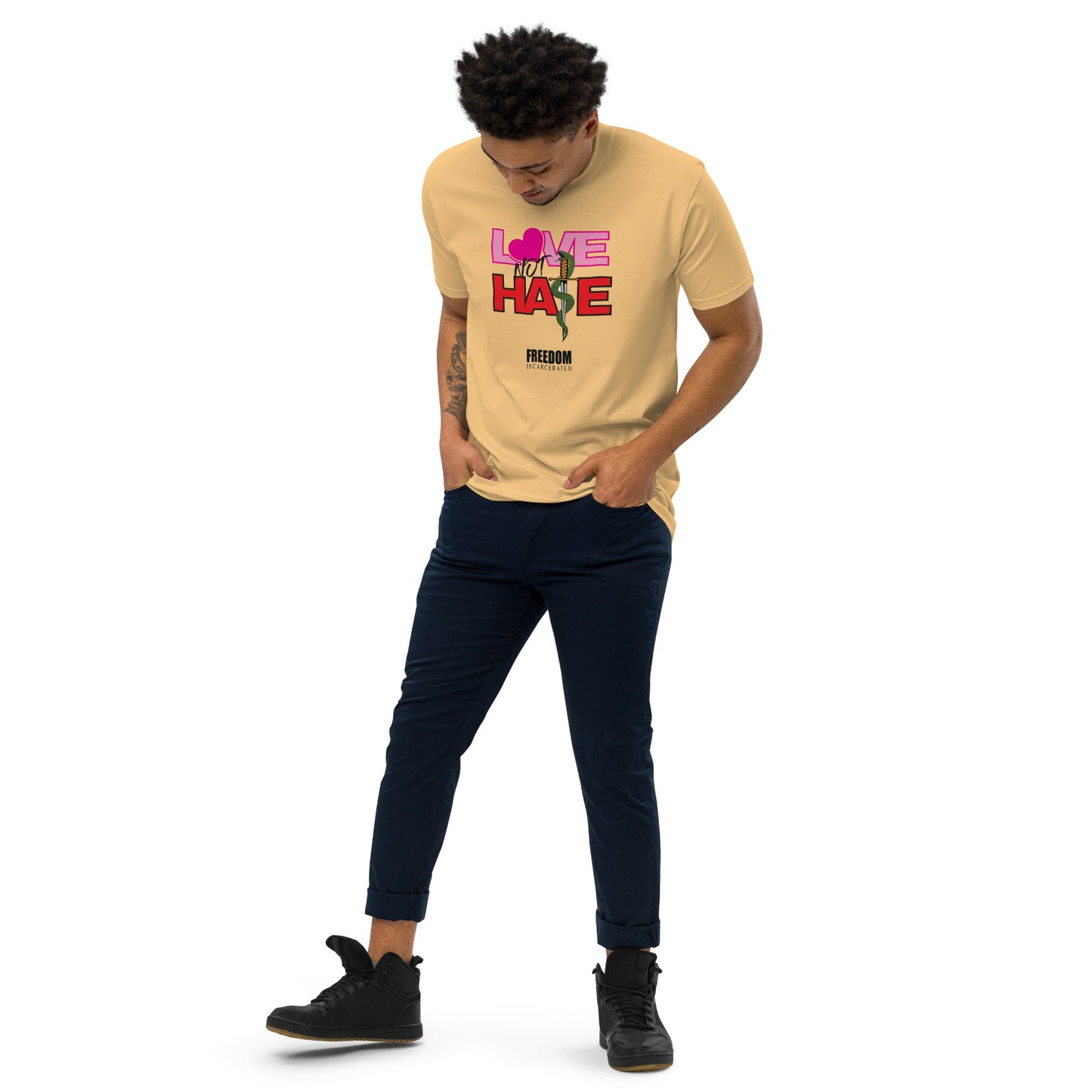 Freedom Incarcerated Love not Hate T Shirt