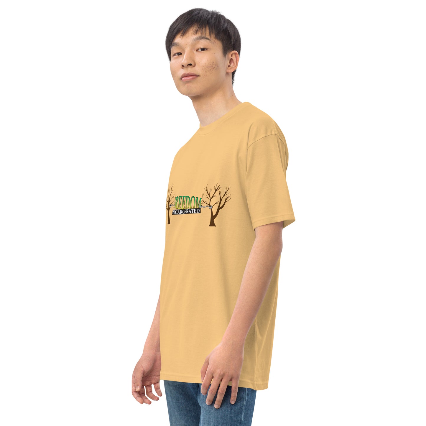Freedom Incarcerated Tree and Cuffs t shirt
