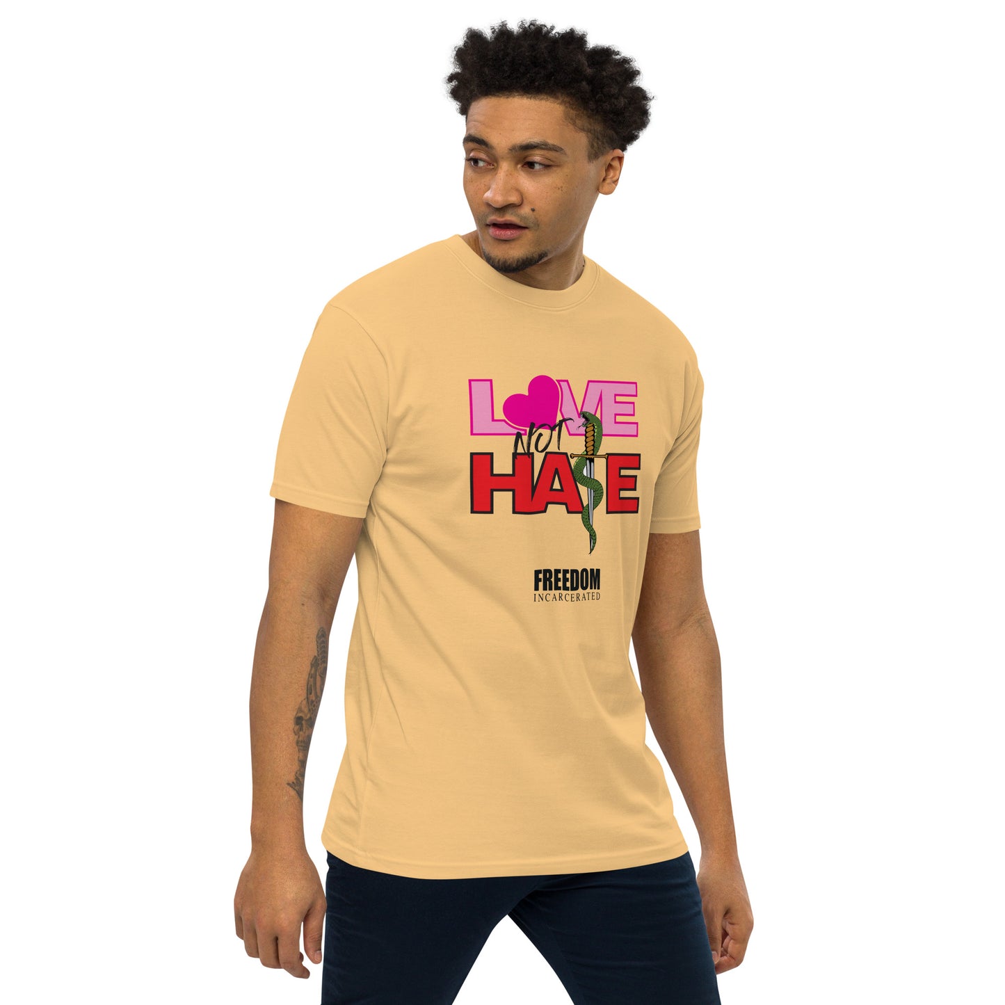 Freedom Incarcerated Love not Hate T Shirt
