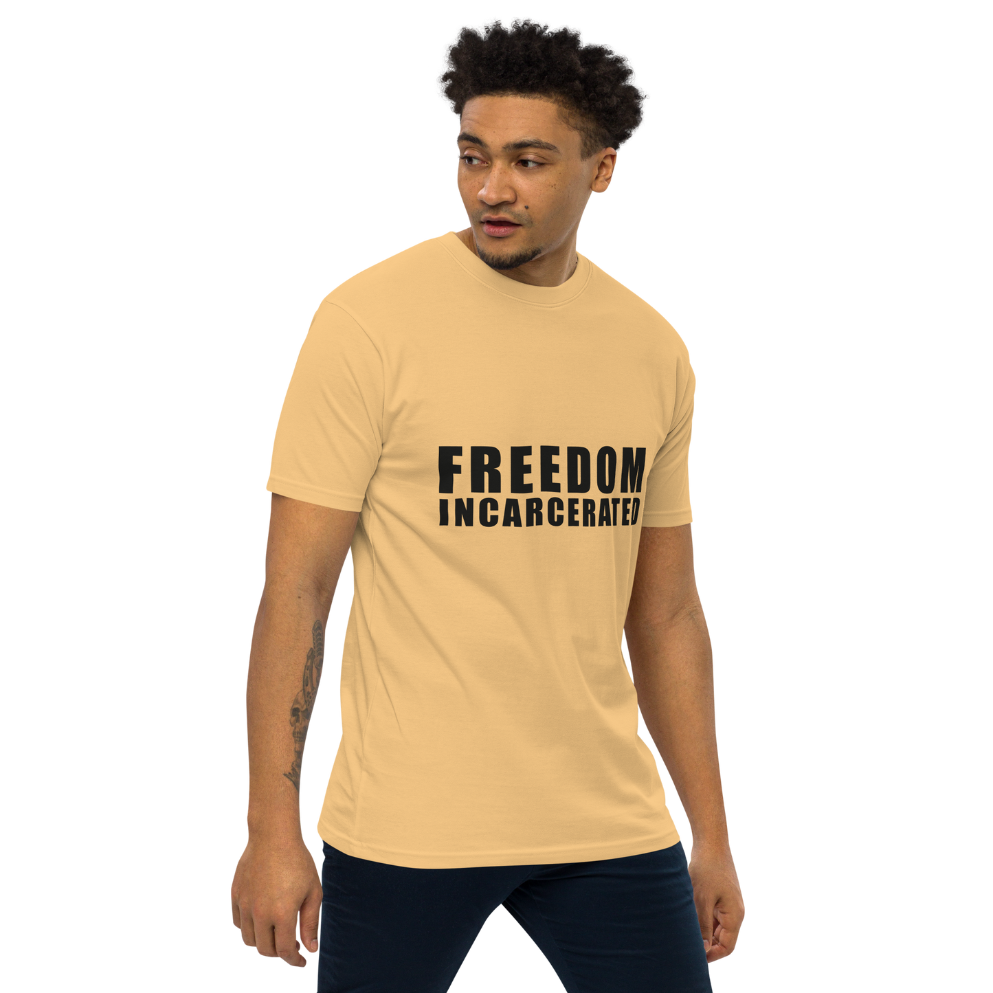Men’s premium heavyweight tee Freedom Incarcerated