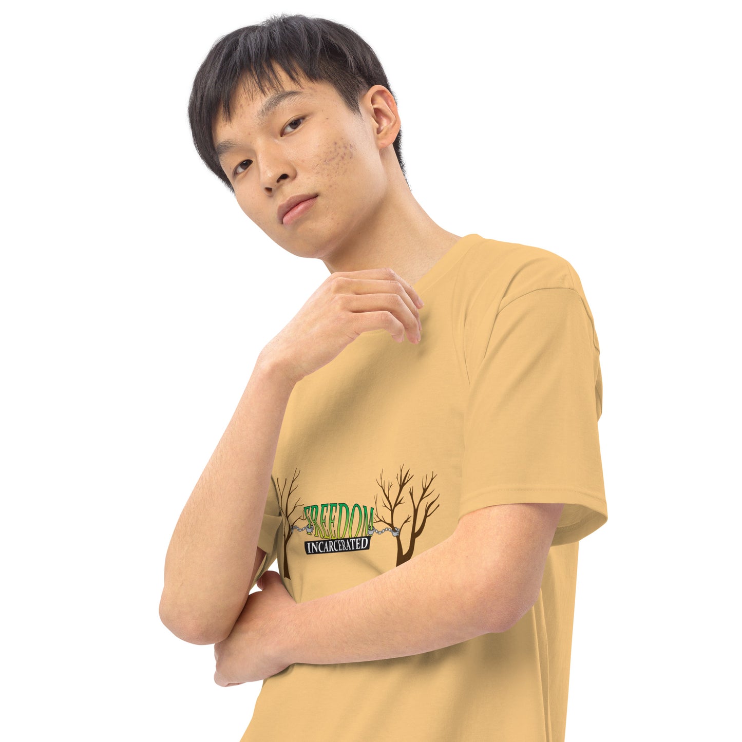 Freedom Incarcerated Tree and Cuffs t shirt