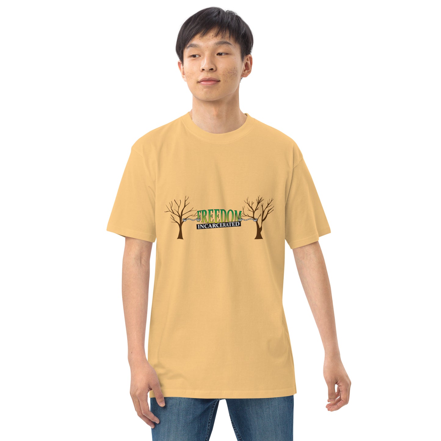 Freedom Incarcerated Tree and Cuffs t shirt